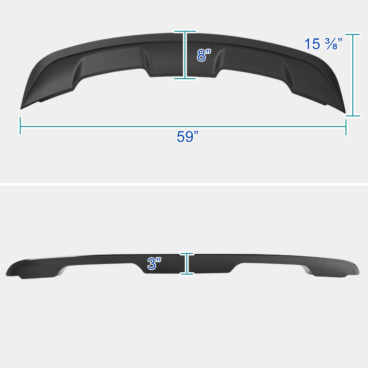 GT500 Style Spec-D Tuning Matte Black ABS Rear Trunk Spoiler for 2015-2022 Ford Mustang Models