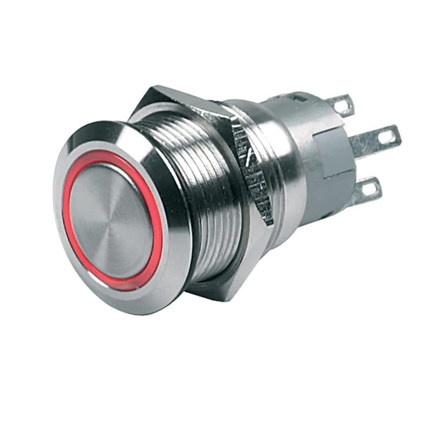 Push-Button BEP Switch 12V Latching On/Off - Red LED