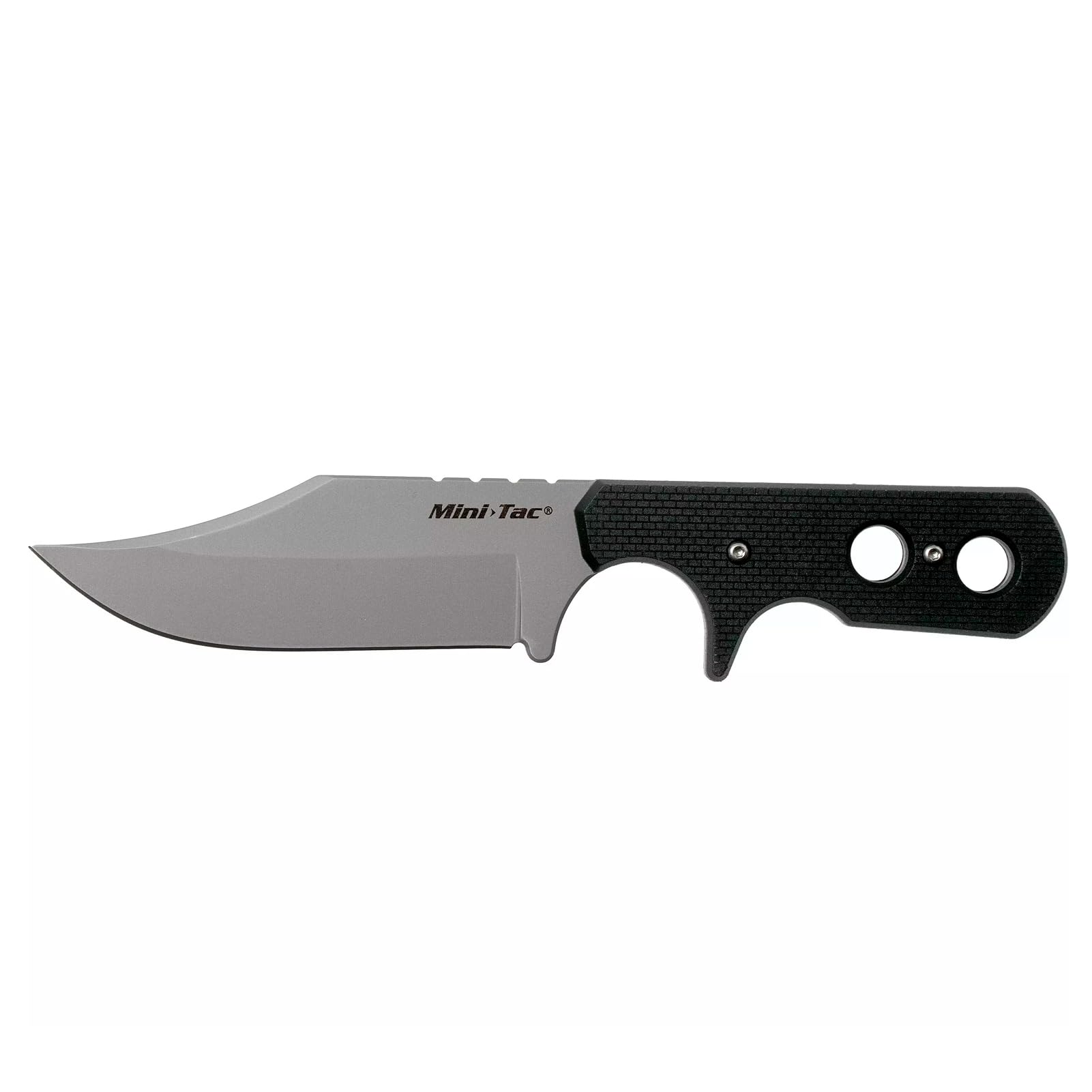 Cold Steel Mini Bowie Tac 3-5/8" Lightweight Durable 8Cr13MoV Stainless Steel Fixed Blade Clip Point Outdoor Hunting Utility Knife, Griv-Ex Handle, Secure-Ex Sheath - Boxed