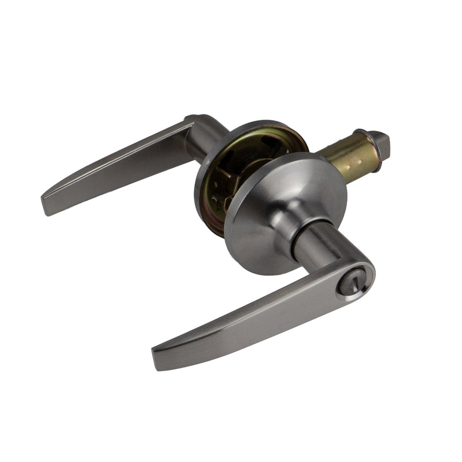 Aluminum Global Link RV Interior Lever Style Privacy Lockset, Brushed Satin Nickel