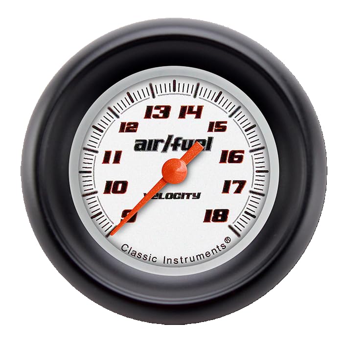 Velocity Classic Instruments White 2-1/8" Air/Fuel Ratio Gauge VS194WBLF