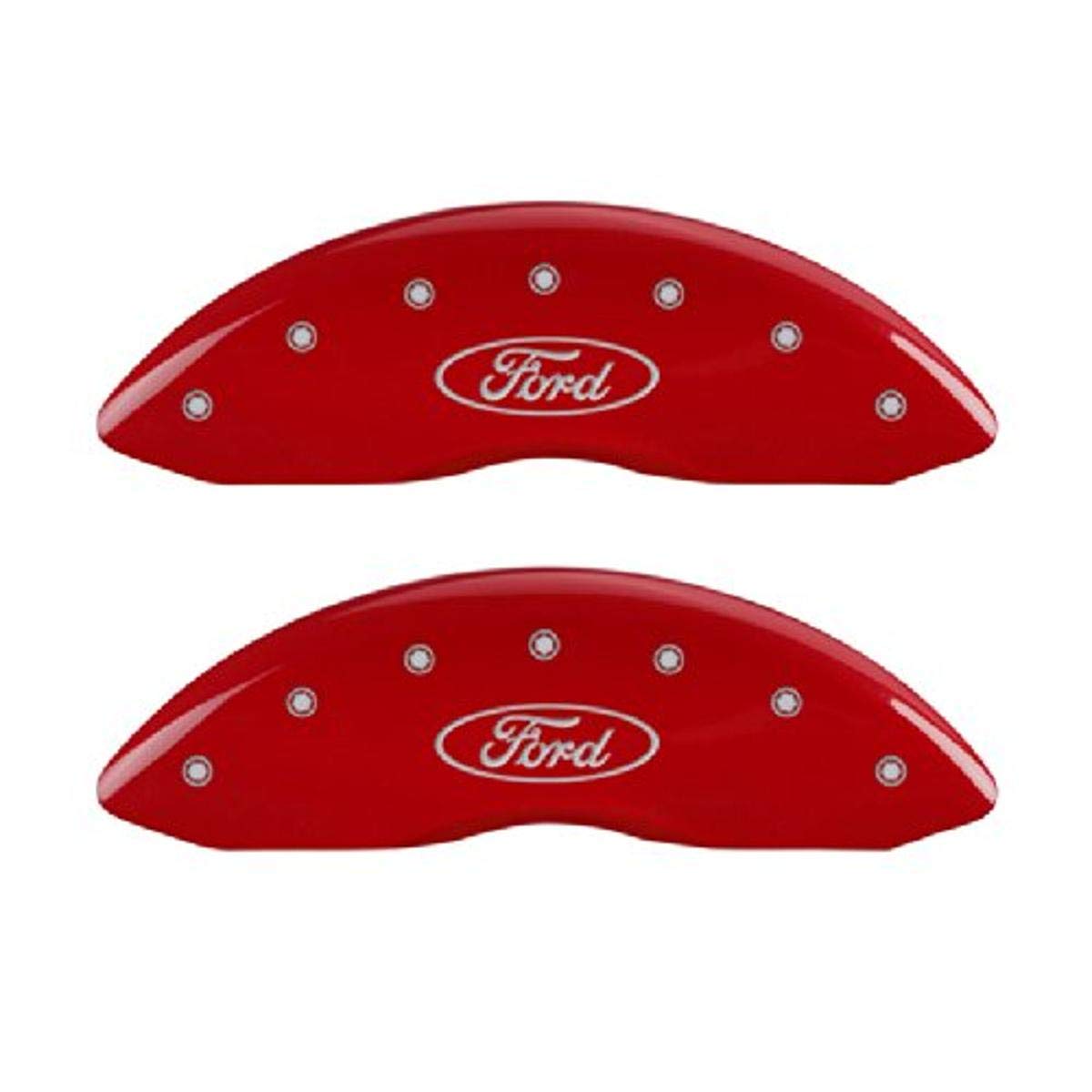 MGP 10008SFRDRD Caliper Covers Red Powder Coat Finish and Silver Characters