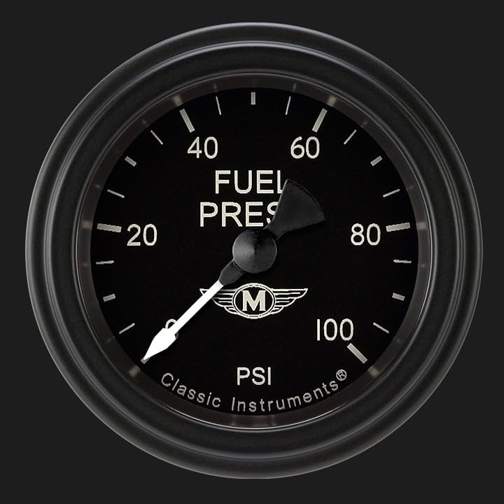 Classic Instruments Moal MA146BLF Bomber Fuel Pressure Gauge 100 PSI Electric
