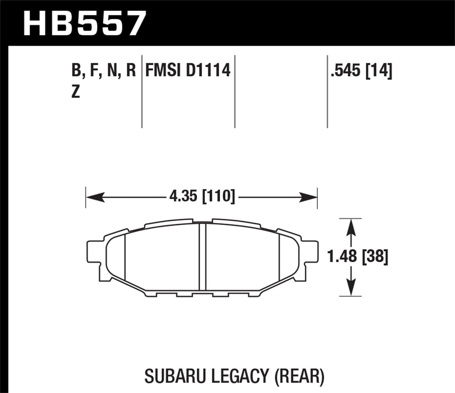 Hawk Performance HPS Performance Street Brake Pads HB557F.545