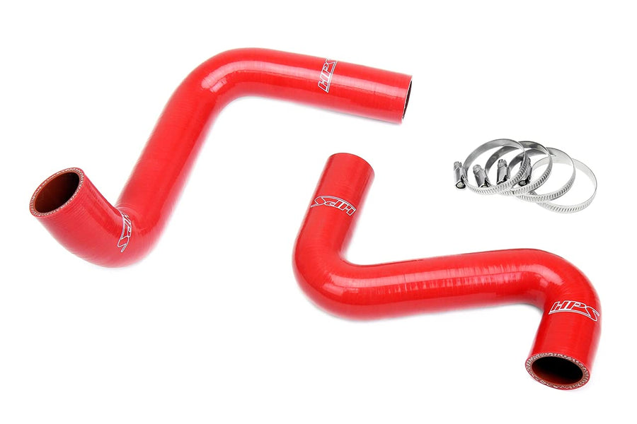 3-ply Reinforced Silicone Radiator Coolant Hose Kit HPS Red Compatible for 1989-1998 Nissan 240SX with LS Swap, 57-2060-RED