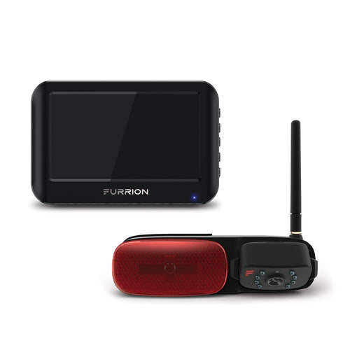 Furrion Vision S 4.3 inch Wireless RV Backup System FOS43TASR with 1 Rear Markerlight Camera, Infrared Night Vision and Wide Viewing Angle, Red and black