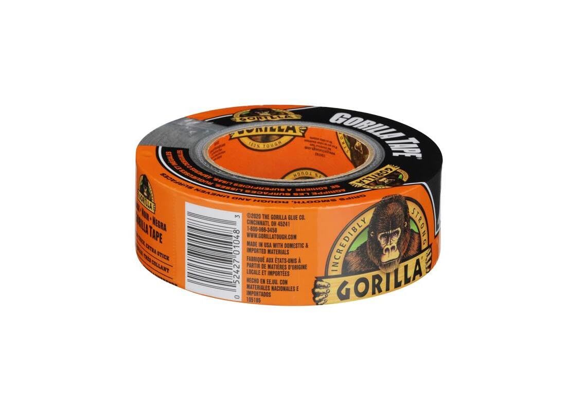 Gorilla Tape Gorilla, 3" Core, 1.88" X 30 Yds, Black