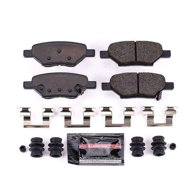 Power Stop Z23-1033 Z23 Sport Rear Carbon Fiber Infused Ceramic Brake Pads with Hardware For Cobalt, HHR, Malibu, Pontiac G5, Pontiac G6, Pontiac Purs, Aura, Ion [Model Specific]