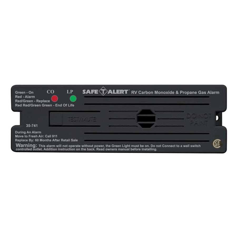 35 Series Safe T Alert Dual LP/CO Alarm - Propane and Carbon Monoxide Alarm - Surface Mount, Black - 35-741-BL