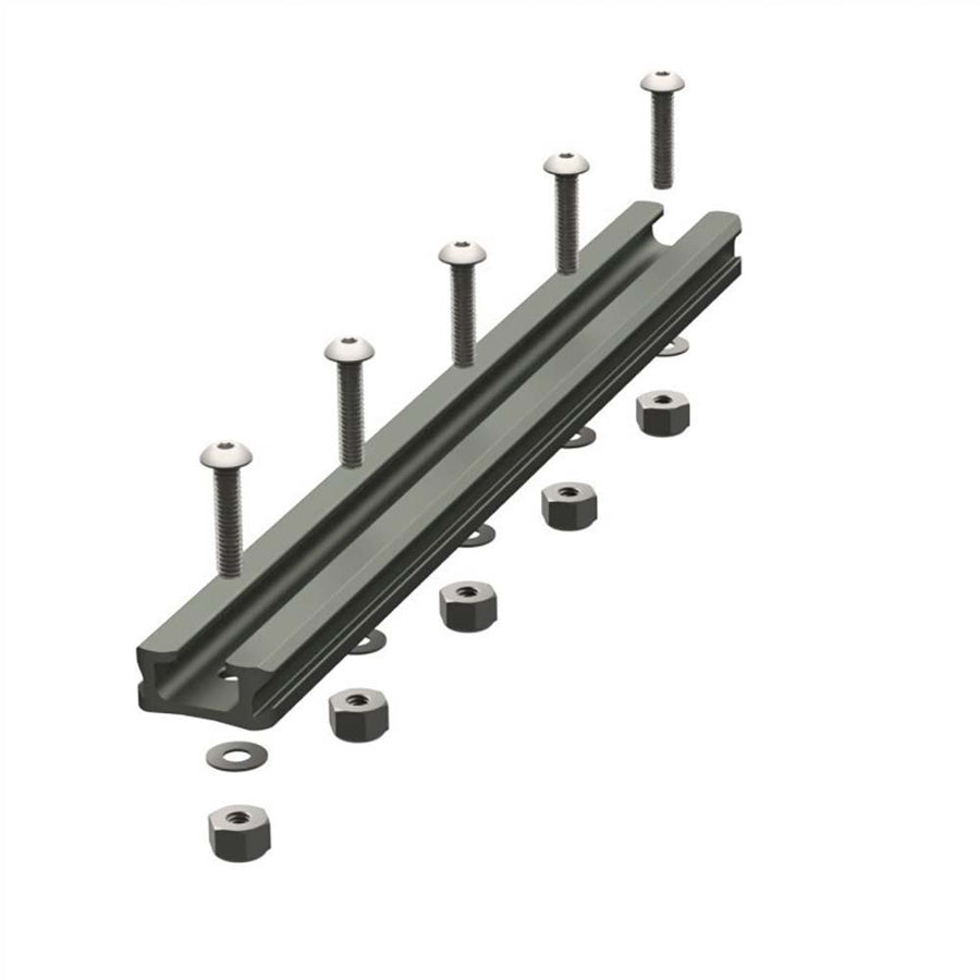 YakAttack GearTrac GT90 – 8" Aluminum Kayak Mount Track | 0.9" Wide Medium-Duty Surface Mount | Includes Stainless Hardware | Made in USA for Harsh Marine Use