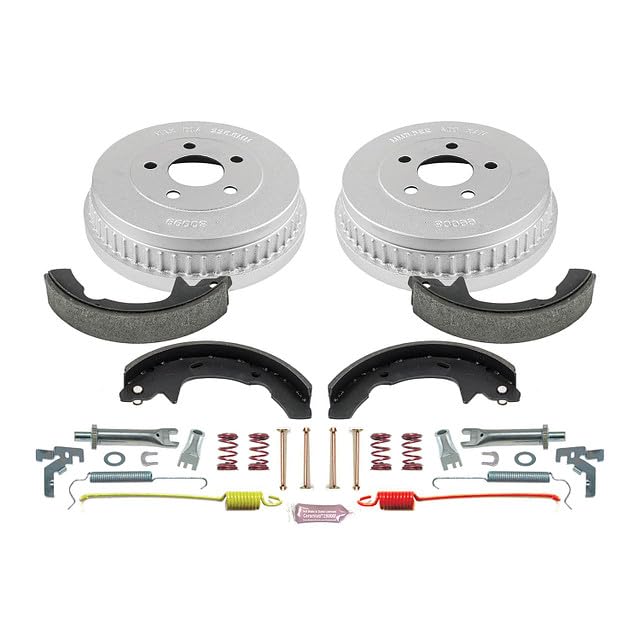 Power Stop KOE15316DK Rear Replacement Brake Kit-OE Brake Drums & Ceramic Brake Pads For Ford Taurus 2001-2007, Mercury Sable 2001-2005 [Model Specific]