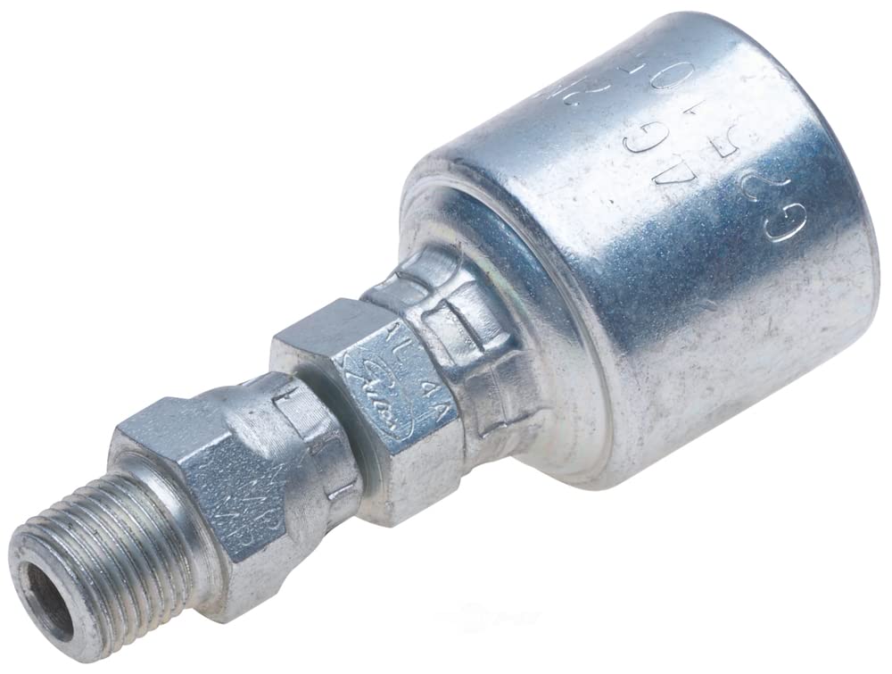 MegaCrimp Gates 10G-12MPX Couplings, Male Pipe Swivel, NPTF Without 30 Cone Seat, Zinc Plated Carbon Steel, 3.48", 5/8" ID