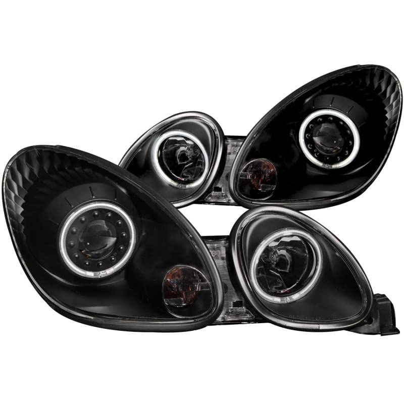 121144 ANZO USA Headlight Set Projector w/CCFL Halo-Black