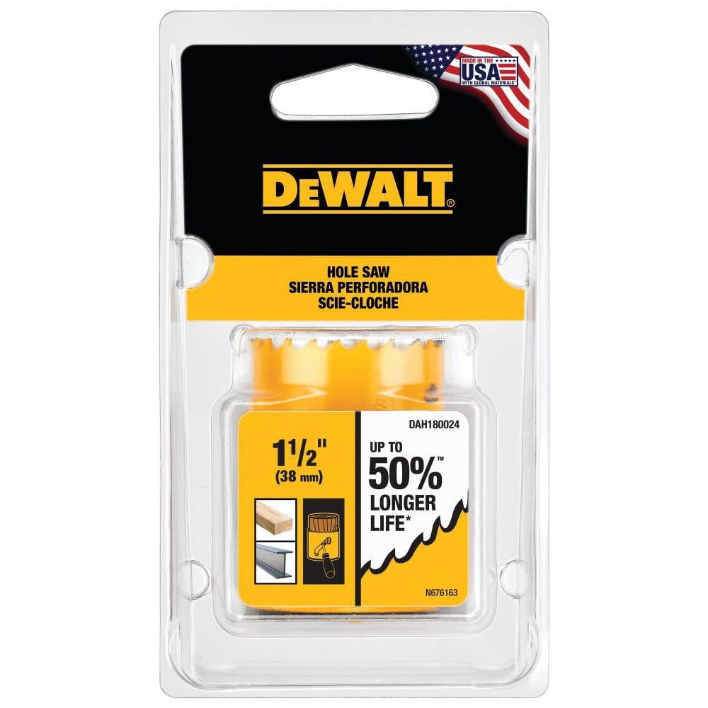 1-1/2 (38MM) DEWALT DAH180024 Hole Saw