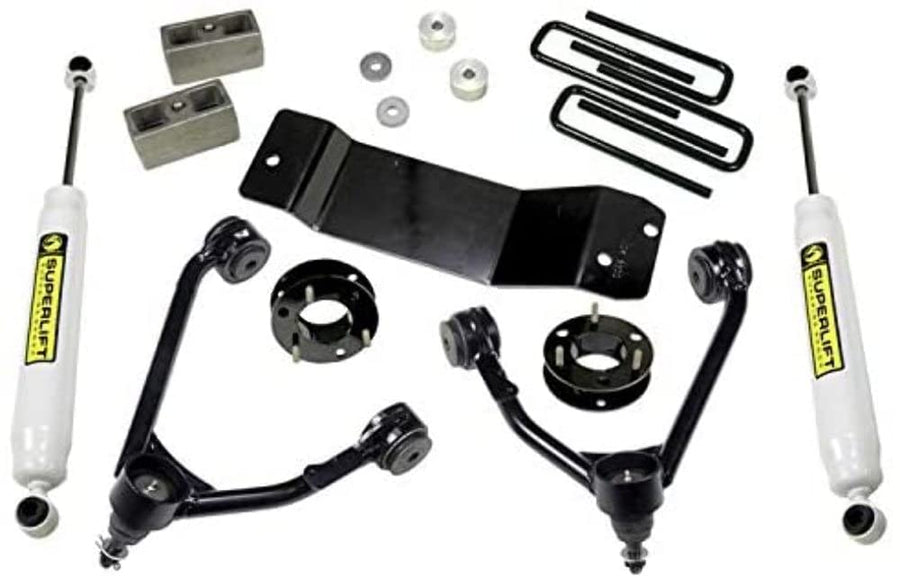 SUPERLIFT SUSPENSION RealTruck 3.5" Lift Kit | Complete Lift Kit with Rear Shadow Series Shocks & Upper Control Arms | 3600 | Fits 2014-2019 Chevrolet Silverado/GMC Sierra 1500 4WD Legacy