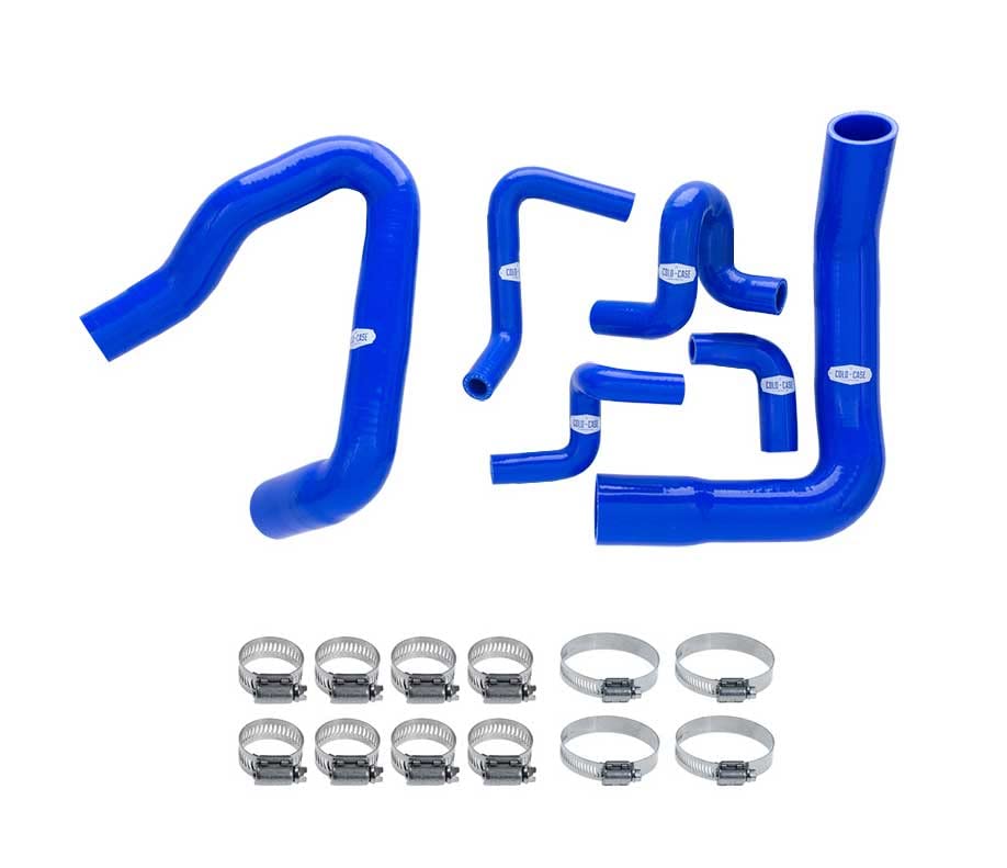 Blue Cold Case Silicone Engine Radiator Hoses Kit Clamps for 1986-1993 Ford Mustang & Cobra
