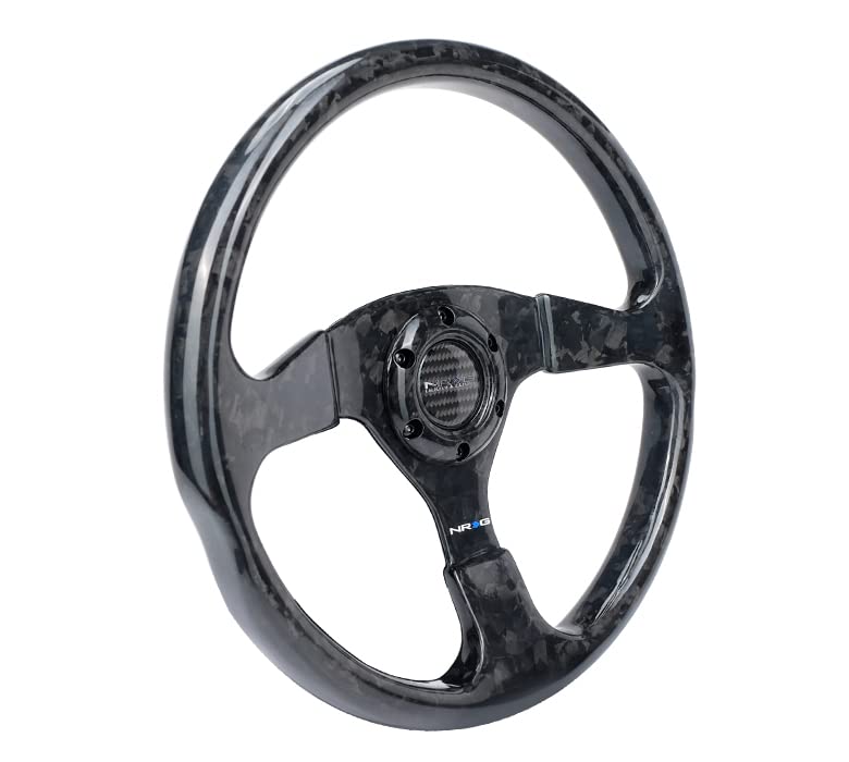 NRG Innovations Forged Carbon Fiber NRG-ST-012FC Steering Wheel 350mm Diameter, 3-Spoke, Bolt Pattern 6x70mm PCD