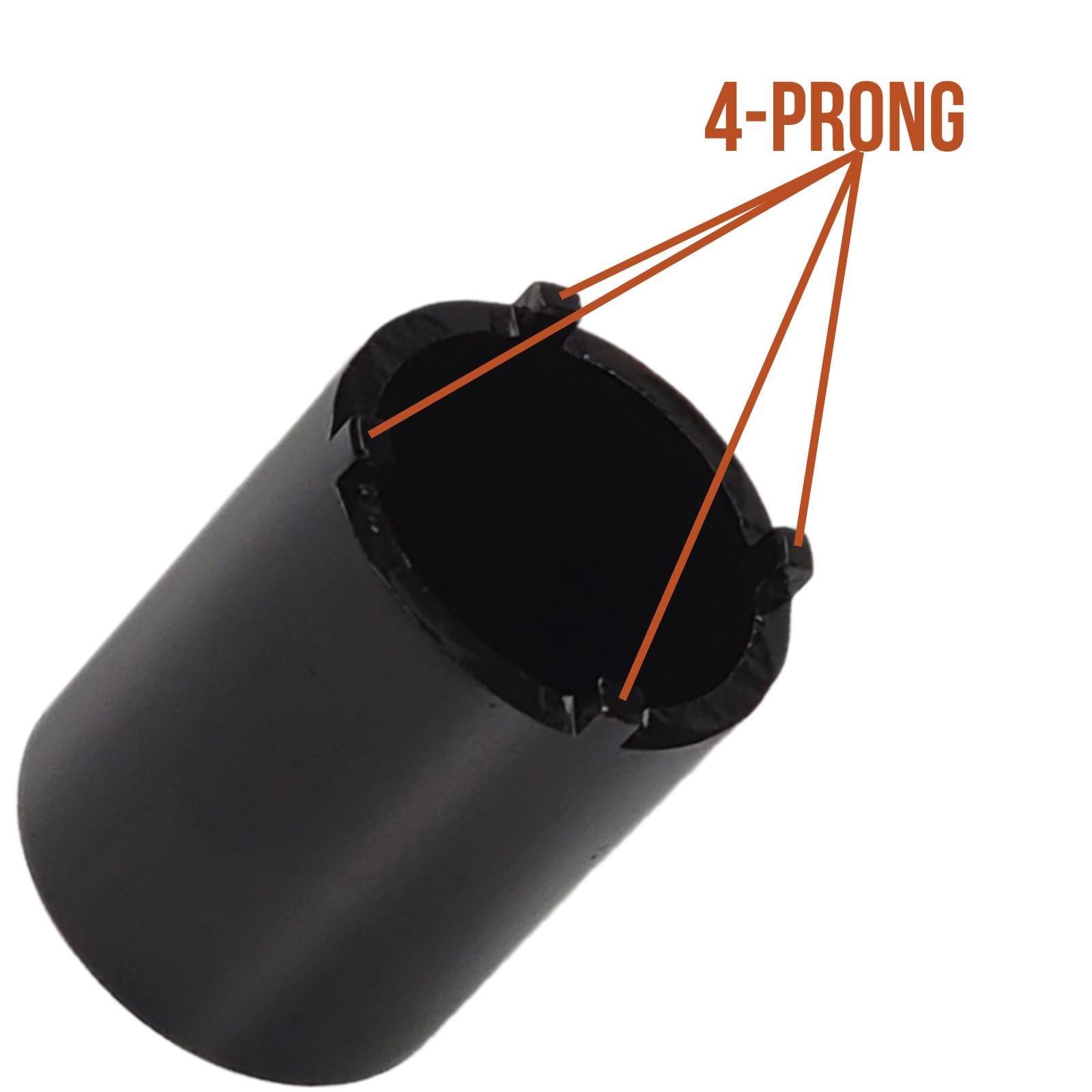 Mile Marker Single Black 15002-01 4 Prong Axel Spindle Nut Socket Tool for Installation & Removal of Front Spindle Axle Nuts - 1/2" Socket Drive - Made from Steel