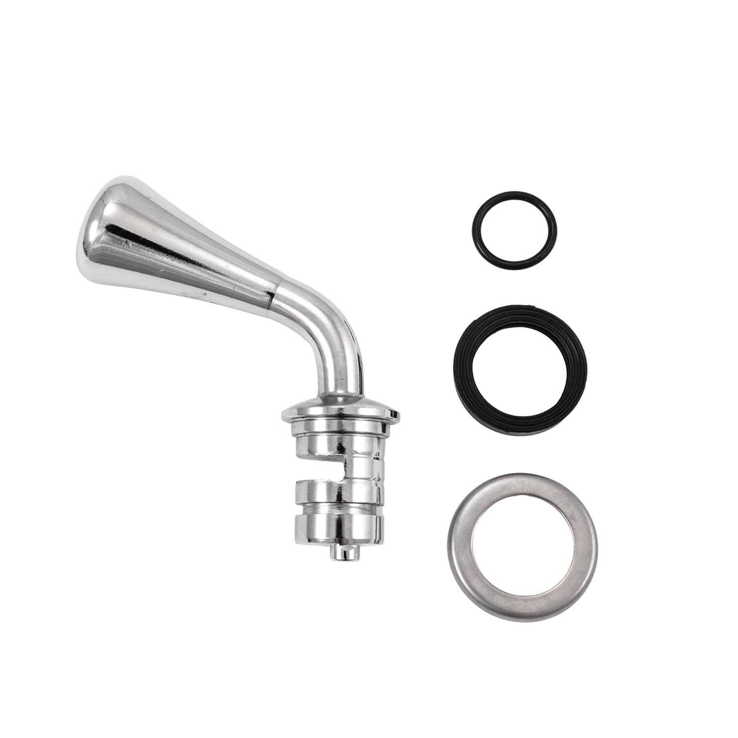 Winch Clutch Lever TrailFX WXV009, Replacement for TrailFX XV95 Series Winch Part WXV95B, Chrome Finish, Bolt-in Clutch Handle