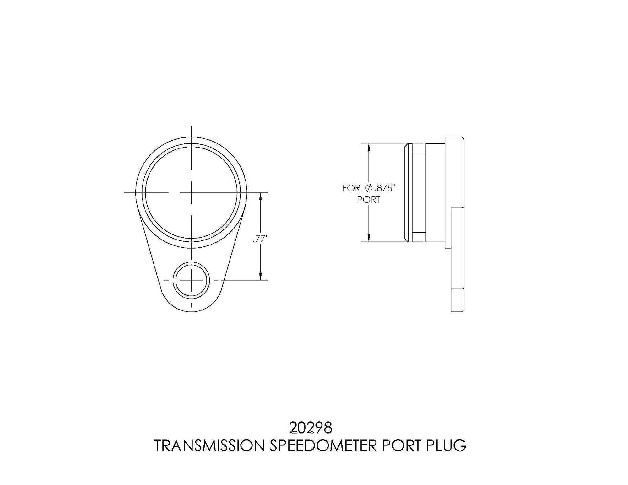 Speedo Port Plug B&M 20298