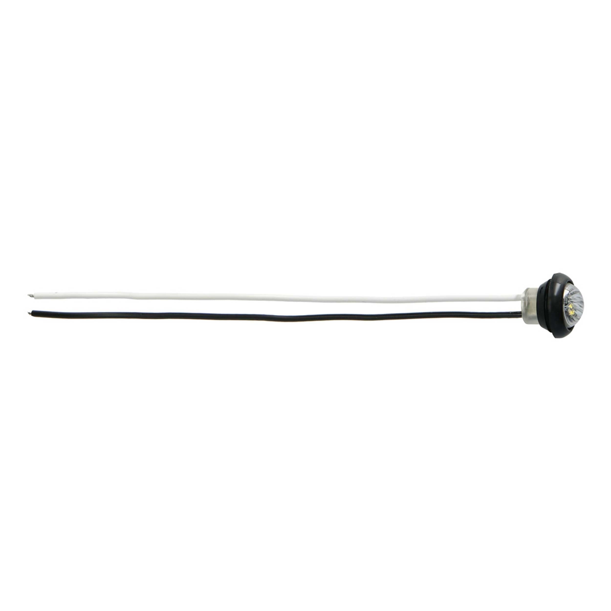 Heise .75 Inch Round Trailer Marker/Clearance Light - White, Round Marker/Clearance Light (HE-TR7503)