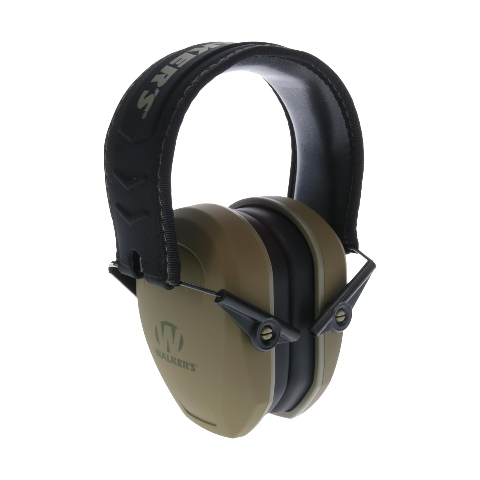 Walker's Passive Razor Slim Earmuff - Ultra Low-Profile Earcups - Olive Dark Green, One Size