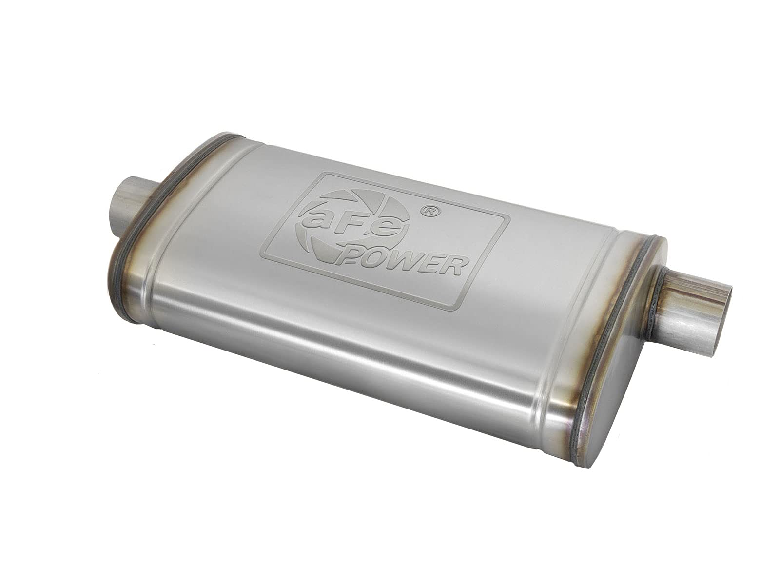 MACH Force-Xp aFe POWER 304 Stainless Steel Muffler, 3 IN ID Center/Offset x 11 IN W x 5 IN H x 22 IN L - Oval Body