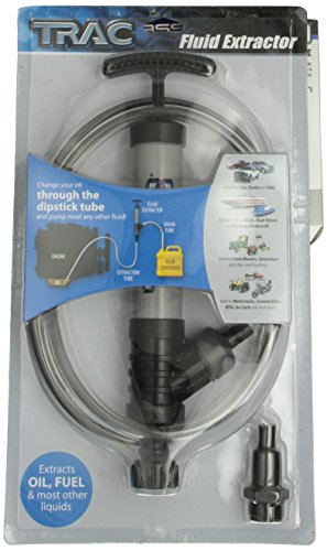 Trac Outdoors Fluid Extractor Hand Held - Ideal for Nearly All Forms of Fluid Extraction - Includes Cap, Adapters and Hoses (69360), Gray