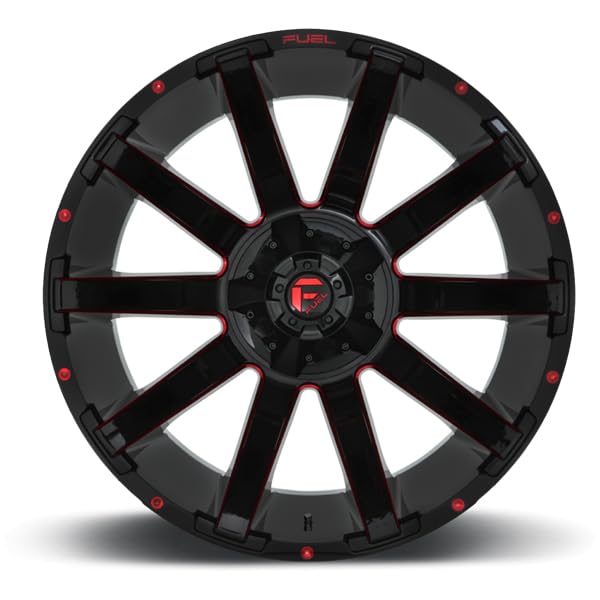 D643 FUEL OFF-ROAD CONTRA 20X10, 6X135/5.5, 4.75, -19mm GLOSS BLACK RED TINTED CLEAR - D64320009846