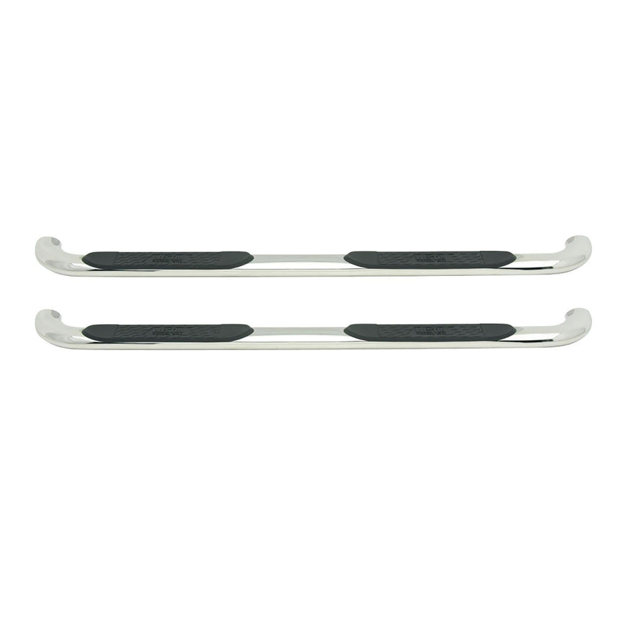 Platinum 4 Oval Nerf Bars Westin fits 1999-2013 Silverado Sierra 1500 2001-2014 Silverado Sierra 2500 3500HD Crew Cab (Exc 2011-2014 HD Diesel) Polished Pair