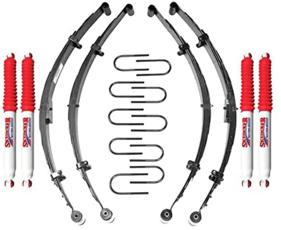 Suspension Lift Kit w/Shock Skyjacker S20K-N Incl. Front Leaf Springs 2 in. Lift Front/Rear U Bolt Kits Front/Rear Spring Bushing Kits Nitro Shocks