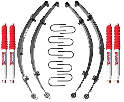 Suspension Lift Kit w/Shock Skyjacker S20K-N Incl. Front Leaf Springs 2 in. Lift Front/Rear U Bolt Kits Front/Rear Spring Bushing Kits Nitro Shocks