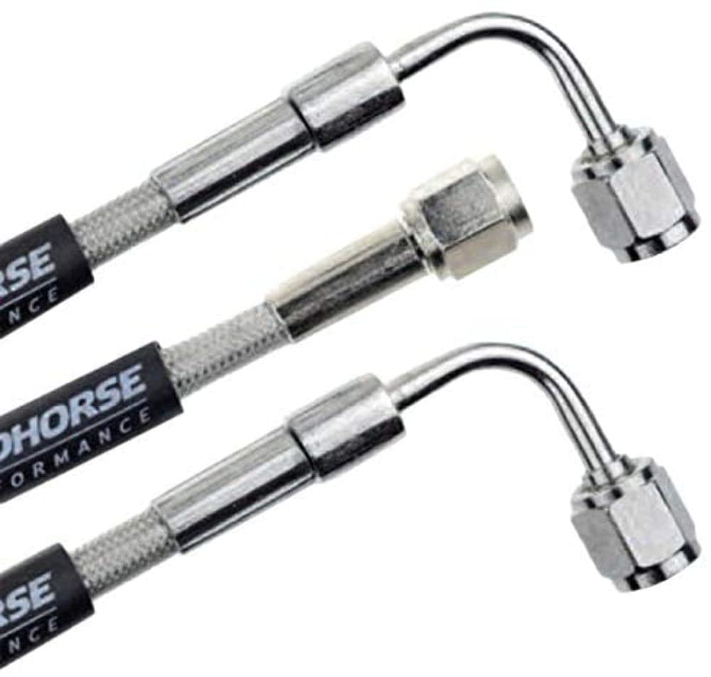 Performance Red Horse 3390-03-16 Straight -3 To 90 Degree -3 16" Pre -Assembled Brake Line