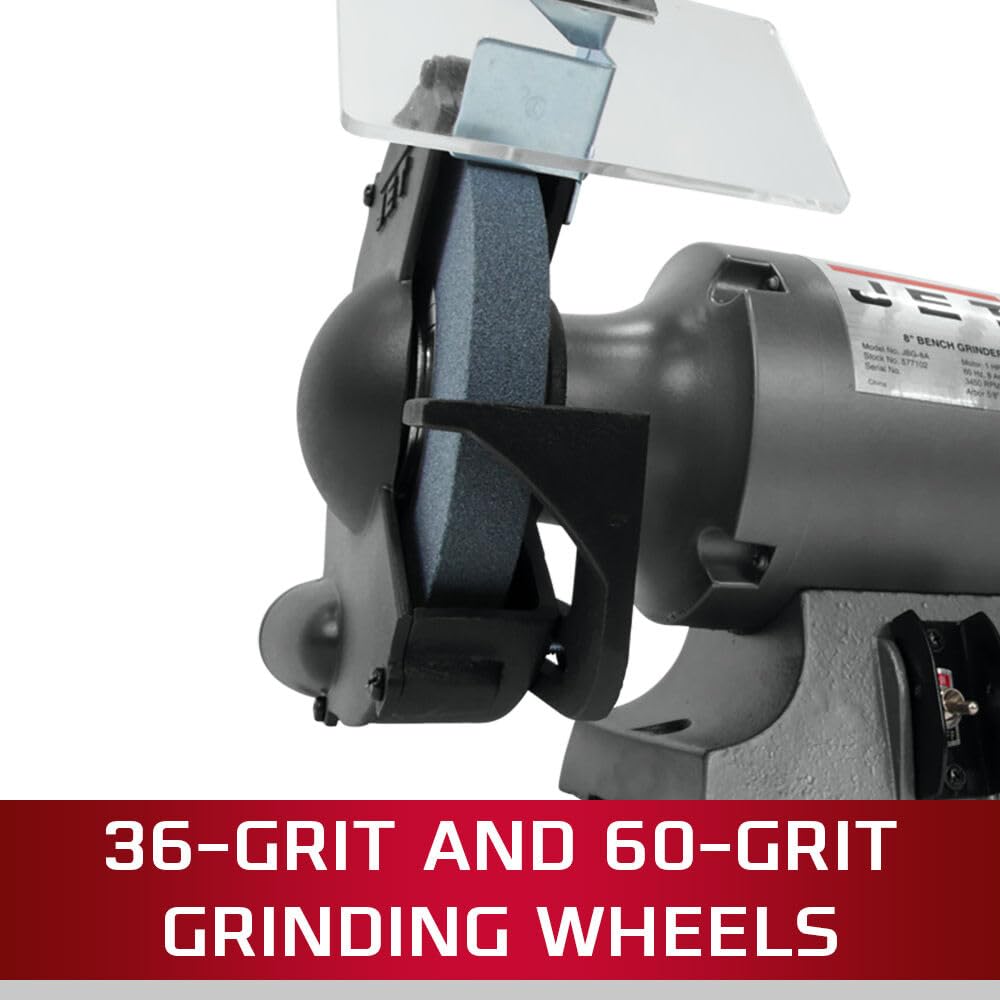 Jet Tools - JBG-8A, 8" Grinder Shop & JPS-2A Stand (577102K),Black,Grey