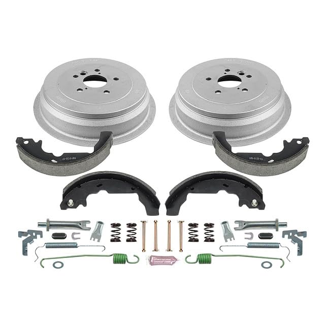 Power Stop KOE15351DK Rear Replacement Brake Kit-OE Brake Drums & Ceramic Brake Pads For Toyota Sienna 1998-2003 [Model Specific]