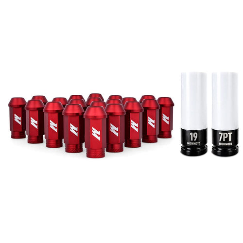 Mishimoto Locking Aluminum Lug Nuts M12x1.5, 20pc Set, Red