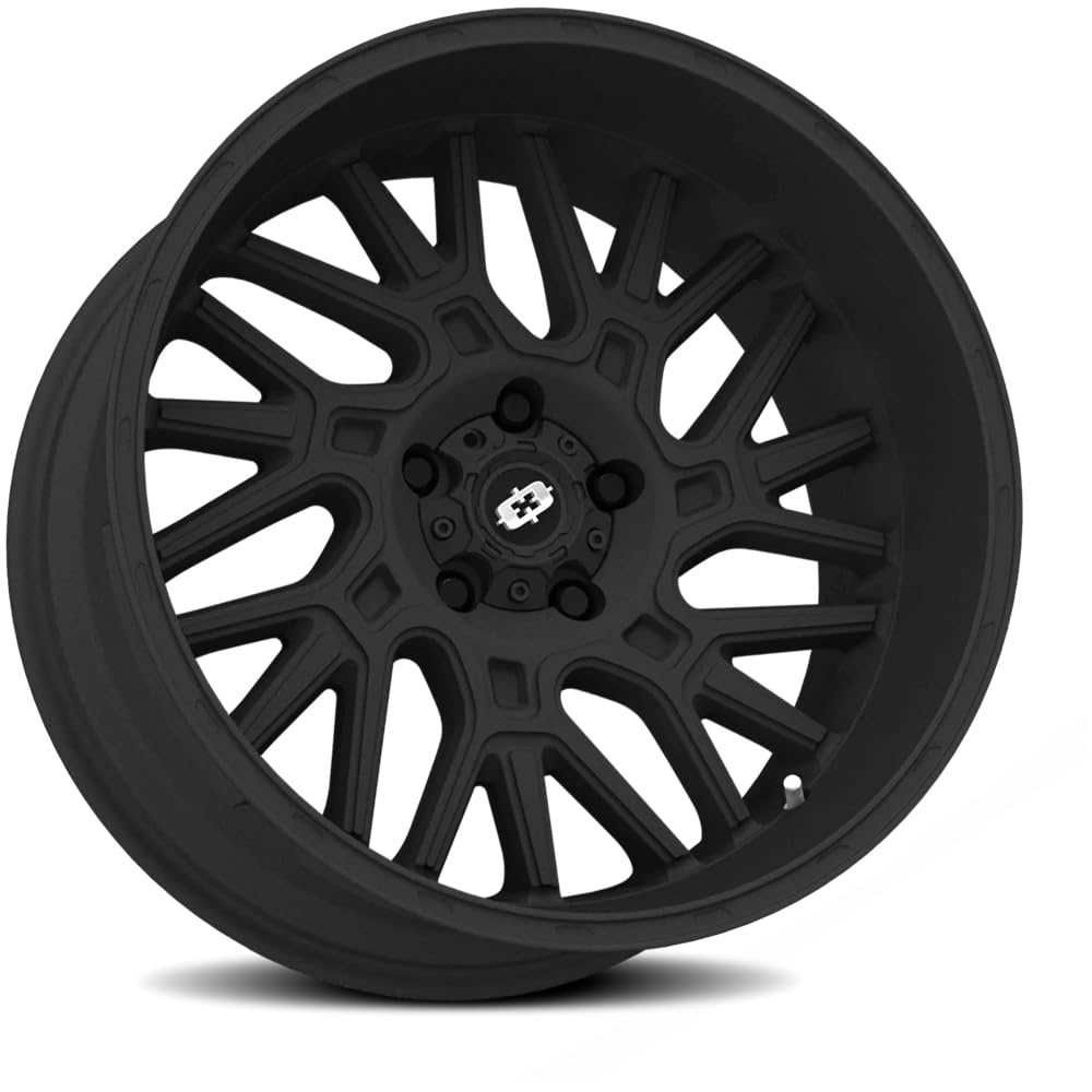 22x12 Vision 404 Brawl 5x5.5" -51mm Satin Black Wheel Rim 22" Inch