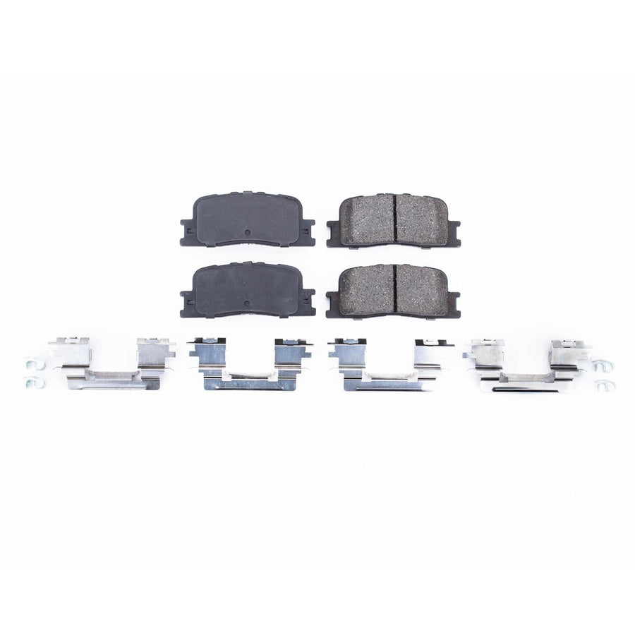 Power Stop Front Brake Kit For Lexus ES300 2002-03 |Toyota Camry 2005-06 |ES330 2004-06 - Ceramic Brake Pads With Installation Hardware, 17-906