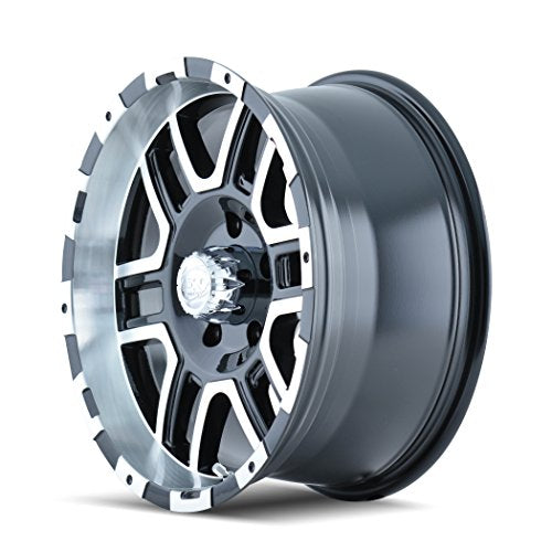 16x8 179, Bolt Pattern: 8x6.5/, Offset: 10, BLACK/MACHINED, set of 1