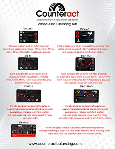 Counteract Commercial Wheel Maintenance Kit STK-WMK with Low Speed Air Driver
