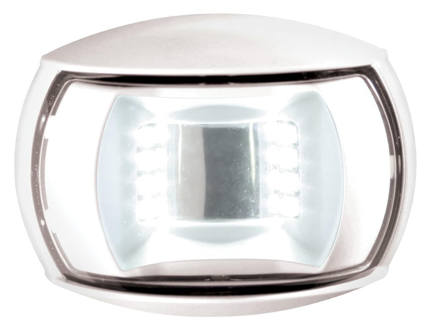 Hella 980520511 NaviLED '0520 Series' Compact White 8-28V DC 2 NM Stern Navigation Light with Clear Lens and Shroud