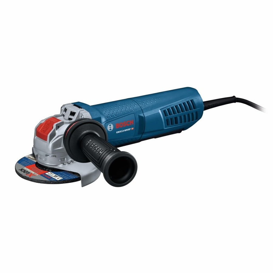 5 In. Bosch GWX13-50VSP X-LOCK Variable-Speed Angle Grinder with Lock-On Paddle Switch