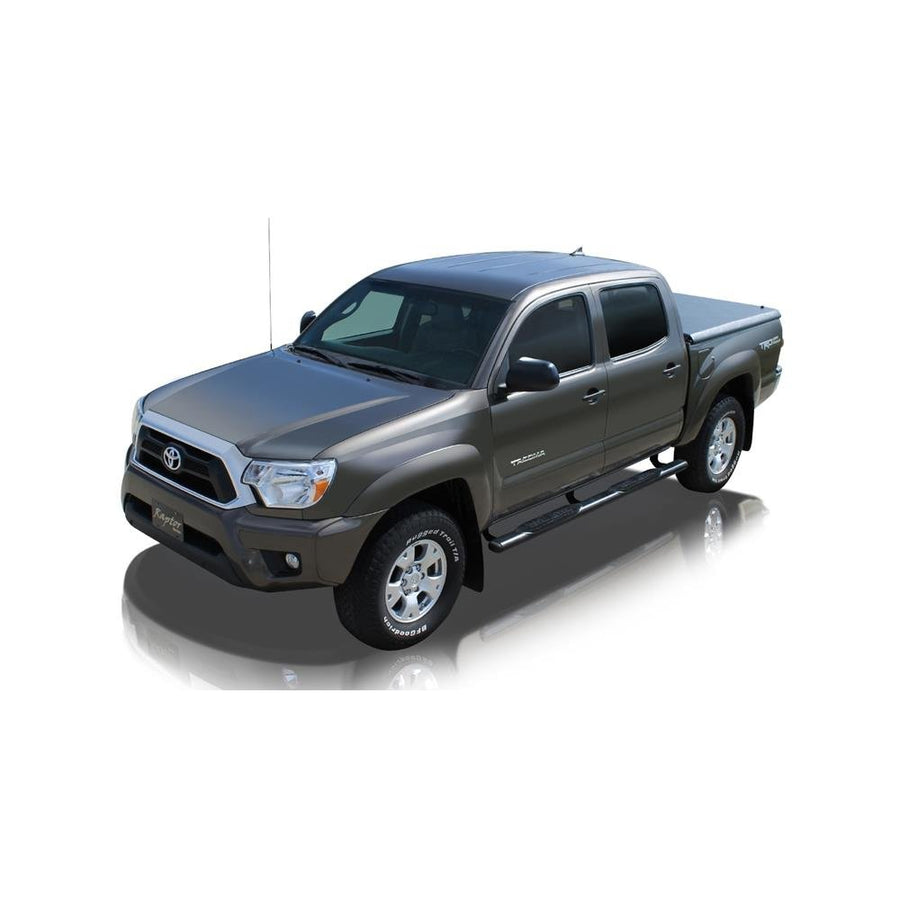 0704-0270B Raptor Series 4 inch Black Oval Side Bar Steps For 05-20 Toyota Tacoma Double Cab