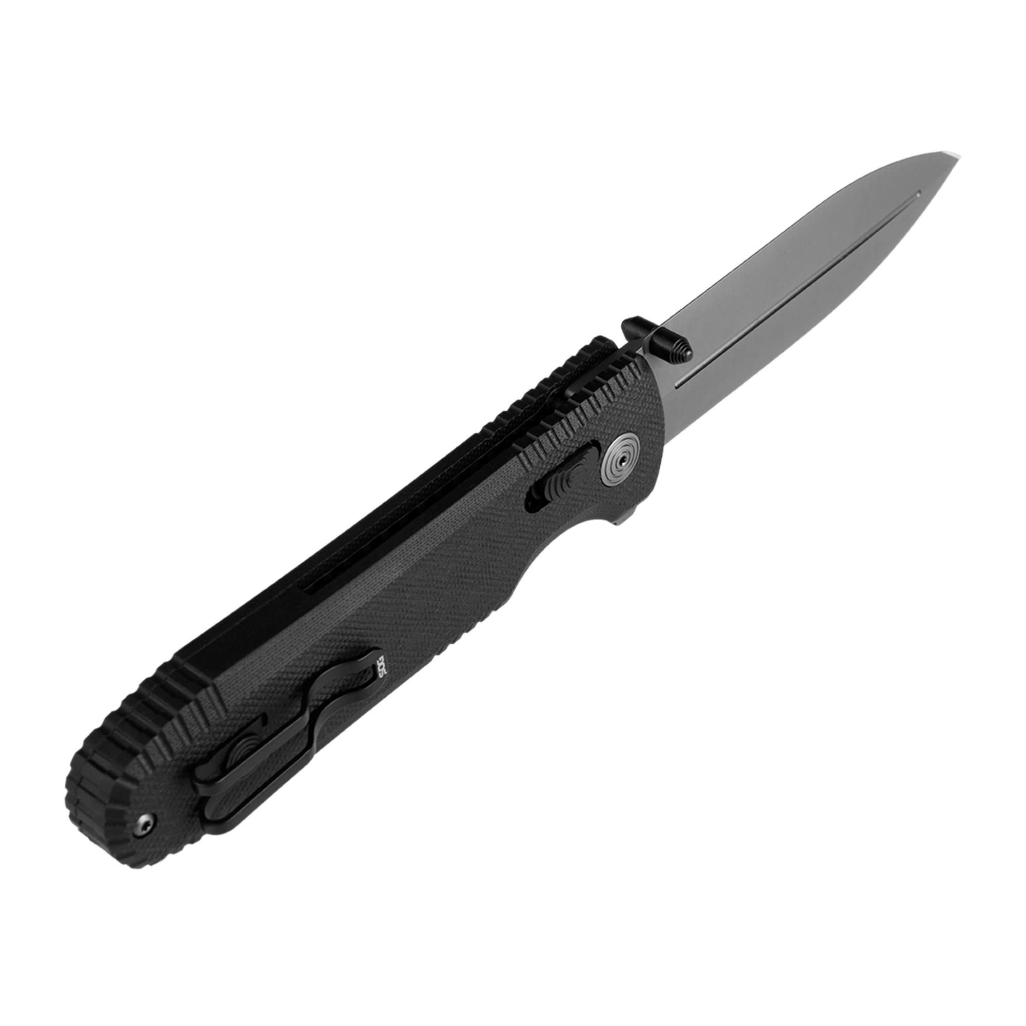 SOG Lightweight Pentagon XR LTE Ambidextrous Folding Knife | 3.66" CTS XHP Steel Blade | XR Locking Mechanism, Black/Graphite