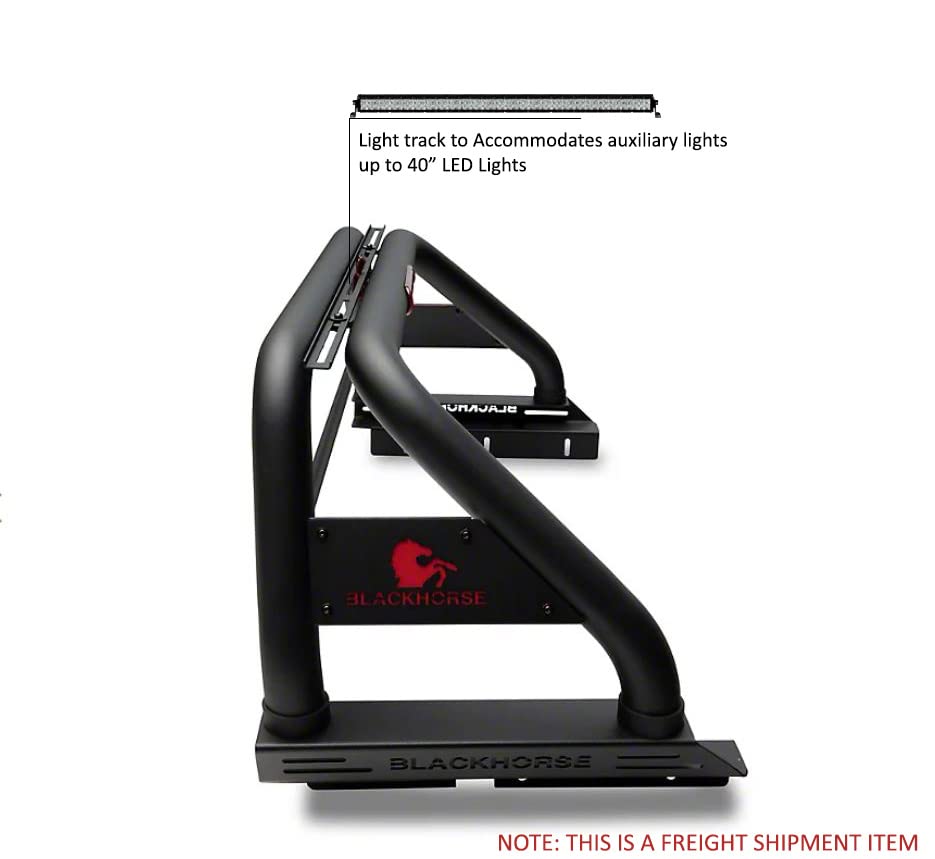 Classic Black Horse Roll Bar Includes 1 40in LED Light Bar Black Compatible with 2019-2024 Ford Ranger-RB08BK-KIT