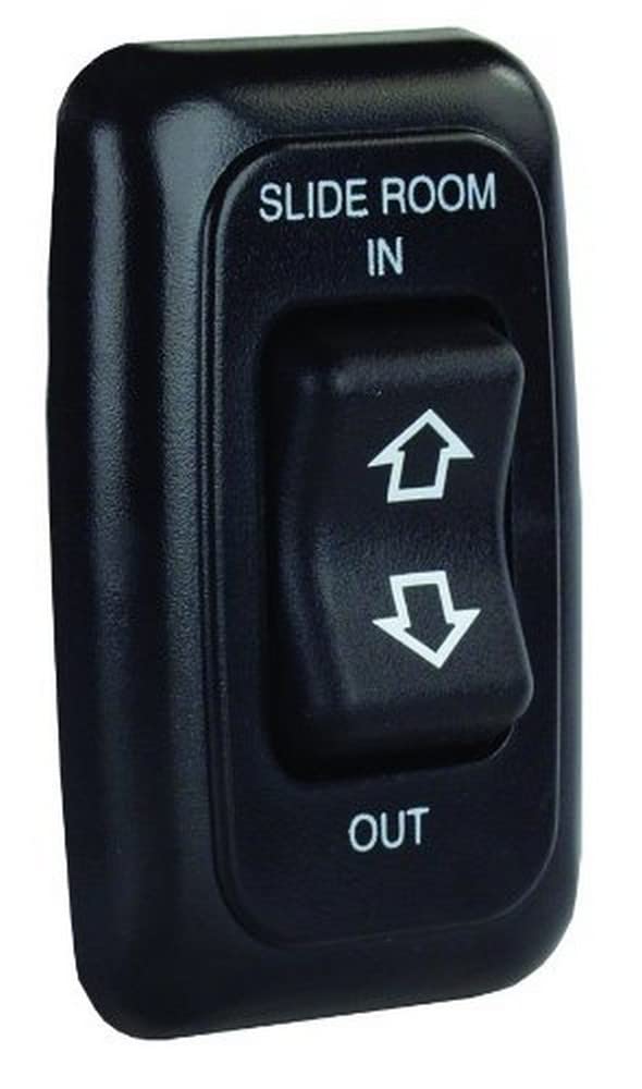 Single JR Products 12285 Black Slide-Out Switch Assembly with Bezel