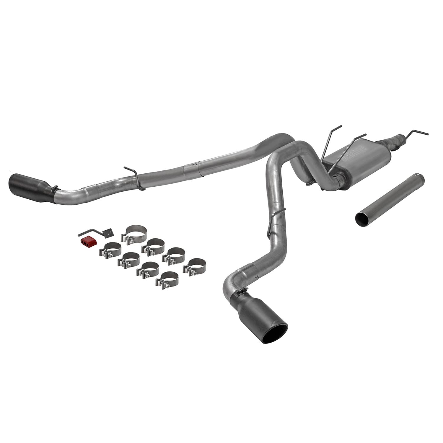 Flowmaster FlowFX 718100 Cat-Back Exhaust Kit 3.5 to 3 Inch Dual Side Exit 409 Stainless Steel 4.5 Inch Black Ceramic Coat StainlessTips Compatible with 2017-2024 Ford F250/F350 Super Duty 6.2L 7.3L