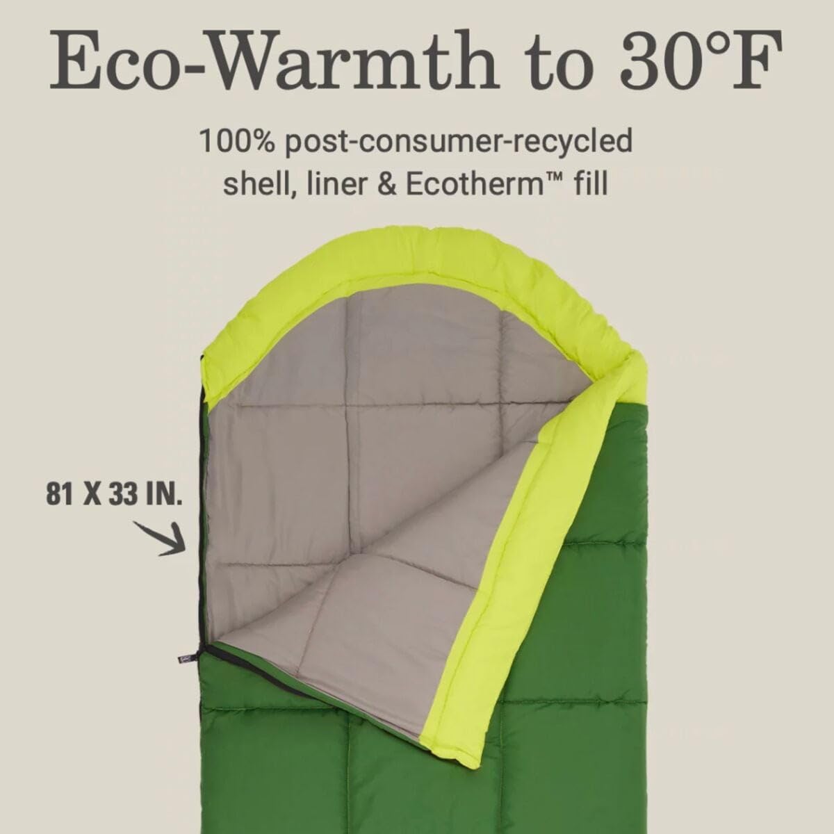Arch Bay Coleman 30F Sleeping Bag Rock C001