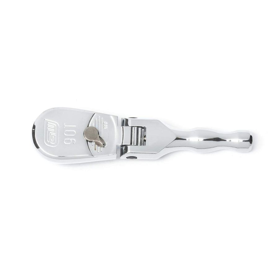 3/8" Drive GEARWRENCH 90 Tooth Full Polish Stubby Flex Teardrop Ratchet - 81212T, Multi