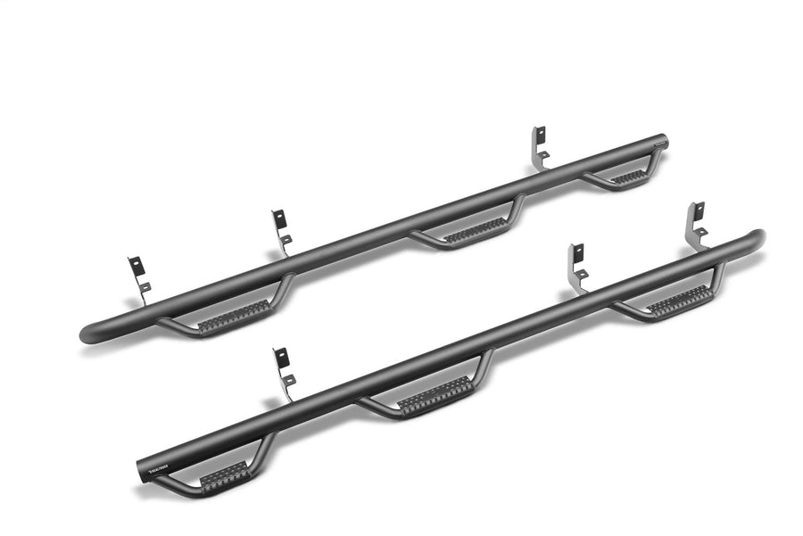 Textured Black N-Fab Nerf Steps | Wheel-to-Wheel w/ Bed Access | C1996CC-6-TX | Fits 2019-2022 Chevrolet/GMC 1500 (Next Generation) Crew Cab 5.7' Short Bed, SRW Gas / Diesel